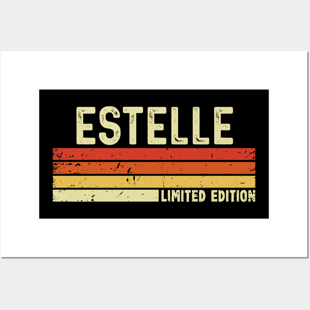 Estelle First Name Vintage Retro Gift For Estelle Wall Art by CoolDesignsDz